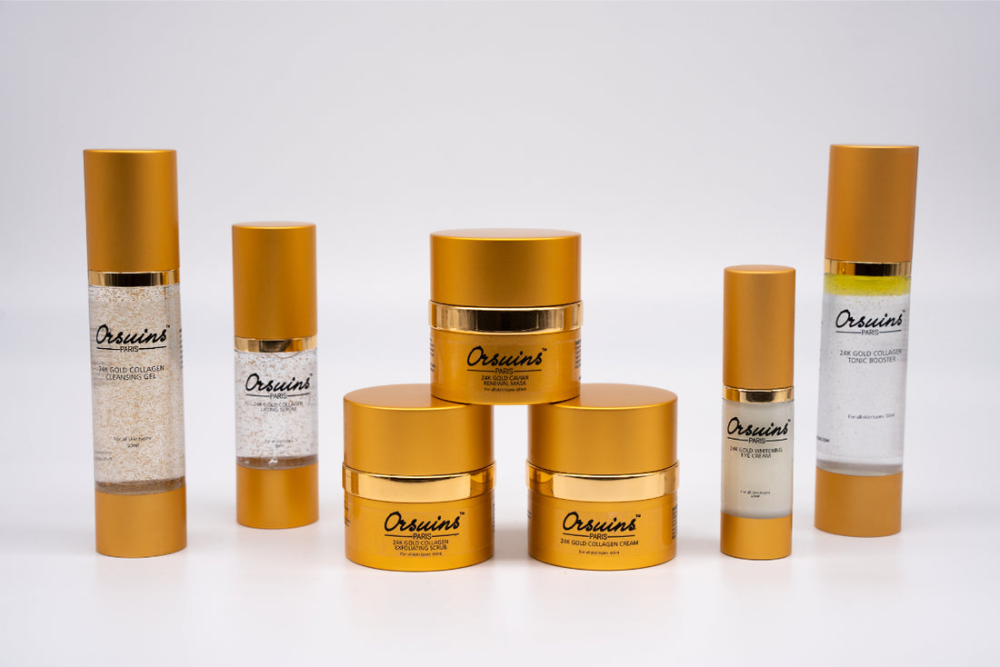 24K Gold Skincare Line Products